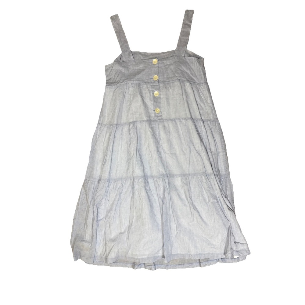 Madewell Dress Womens Size 8 Blue Midi‎ Cotton Boho Prairie Lined Sleeveless - Picture 7 of 8